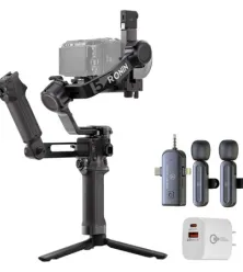 DJI RS 5 Combo Handheld Gimbal Stabilizer Kit with AI Tracking Module, Electronic Briefcase Handle, Wireless Microphone Set & USB Wall Charger