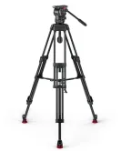 Sachtler FSB 6 MK II Fluid Head with ENG 75/2 D HD 3-Section Aluminum Tripod System & Mid-Level Spreader – Professional 75mm Broadcast Video Tripod Kit