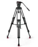 Sachtler FSB 6 MK II Fluid Head with ENG 75/2 D HD 3-Section Aluminum Tripod System & Mid-Level Spreader – Professional 75mm Broadcast Video Tripod Kit