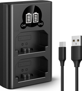 Sony BC-SAD1 Dual Battery Charger – NP-SA100 USB-C Rapid Charging Dock (Professional Camera Power Solution)