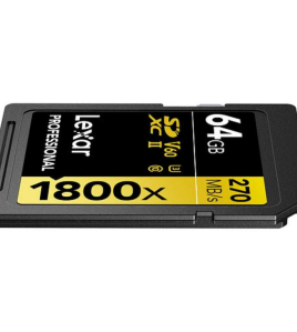 Lexar GOLD Series Professional 1800x UHS-II SDXC Memory Card – V60 High-Speed 4K/6K Camera Storage (Up to 280MB/s)