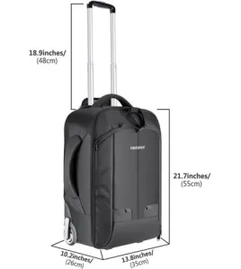 Neewer NW3300 Rolling Camera Backpack 2-in-1 Wheeled Camera Travel Case with Laptop Compartment
