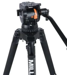 Miller CX10 Professional Fluid Video Head with 5-Step Pan/Tilt Drag &amp; 100mm Ball Base – 26.5 lbs Load Capacity