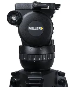 Miller CX10 Professional Fluid Video Head with 5-Step Pan/Tilt Drag &amp; 100mm Ball Base – 26.5 lbs Load Capacity