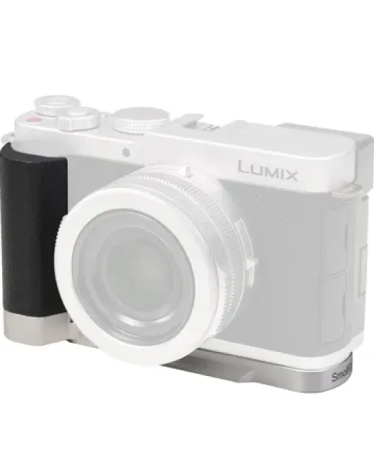 SmallRig L-Shaped Mount Plate with Silicone Handle for Panasonic LUMIX L10 Camera – Arca-Swiss Compatible L-Bracket Silver