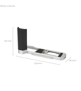SmallRig L-Shaped Mount Plate with Silicone Handle for Panasonic LUMIX L10 Camera – Arca-Swiss Compatible L-Bracket Silver