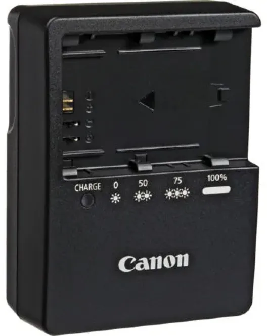 Canon LC-E6 Compact Battery Charger for LP-E6 / LP-E6N / LP-E6NH Battery Packs – Fast DSLR Battery Charging Adapter