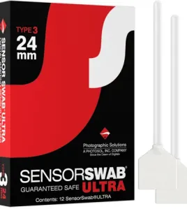 Photographic Solutions Type 3 Sensor Swab Ultra 12-Pack – Full Frame DSLR &amp; Mirrorless Camera Sensor Cleaning Swabs