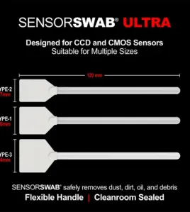 Photographic Solutions Type 3 Sensor Swab Ultra 12-Pack – Full Frame DSLR &amp; Mirrorless Camera Sensor Cleaning Swabs