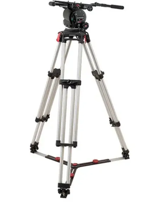OConnor 120EX Fluid Head System with Cine HD 2-Section Aluminum Tripod and Ground Spreader – 240 lb Payload Professional Cinema Support Kit