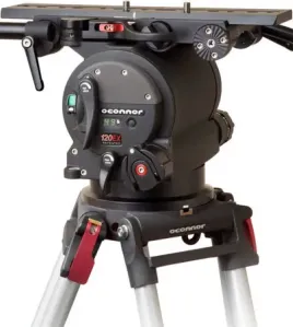 OConnor 120EX Fluid Head System with Cine HD 2-Section Aluminum Tripod and Ground Spreader – 240 lb Payload Professional Cinema Support Kit