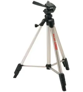 Slik U8000 3-Section Aluminum Tripod with 3-Way Pan Head (Black) – Lightweight Camera Tripod with Quick Release Plate
