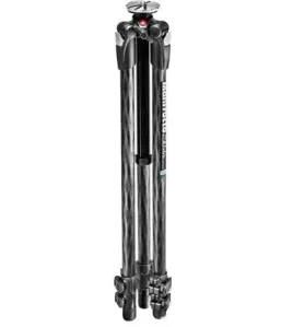 Manfrotto 290 Xtra 3-Section Carbon Fiber Tripod – Professional Lightweight Photography Tripod