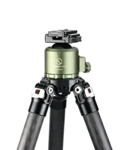 SunwayFoto XB-52EG XB Series Low-Profile Ball Head with SDC-50 Duo-Lever Clamp (OD Green) – Heavy-Duty Arca-Swiss Tripod Head
