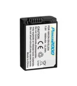 Power2000 EN-EL25A 2024 Rechargeable Li-Ion Camera Battery – 7.6V 1600mAh High Capacity for Nikon Z Series