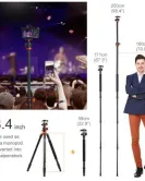 K&F Concept K234A6 4-Section Aluminum Travel Tripod & Monopod with Ball Head – Lightweight Convertible Camera Support System (Black)