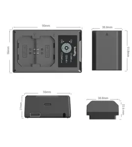 SmallRig NP-FZ100 Camera Battery and Charger Kit (3824B) – Rechargeable Battery Kit for Sony Alpha Mirrorless Cameras