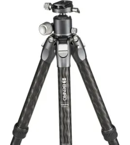 Benro Tortoise TTOR35CGX35 3-Series 5-Section Carbon Fiber Tripod with GX35 Ball Head – Compact Columnless Travel Tripod