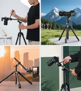 Ulanzi JJ06 GlideGo 5-Section Carbon Fiber Travel Tripod with Ball Head (Black) – Lightweight Compact Tripod for Photography & Video