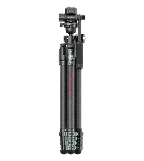 Ulanzi JJ06 GlideGo 5-Section Carbon Fiber Travel Tripod with Ball Head (Black) – Lightweight Compact Tripod for Photography & Video