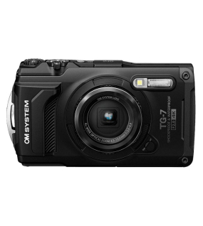 OM SYSTEM Tough TG-7 Digital Camera – Rugged Waterproof 12MP Adventure Camera with 4K Video & Microscope Mode
