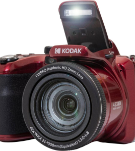 KODAK PIXPRO AZ425 Astro Zoom 20MP Digital Camera Red – 42x Optical Zoom Full HD Bridge Camera