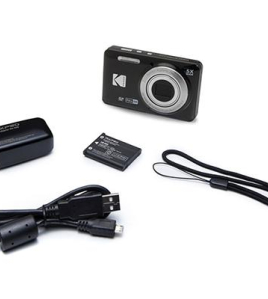 Kodak PIXPRO FZ55 Friendly Zoom Digital Camera Black with Accessories Kit – 16MP Compact Camera