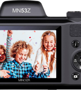 Minolta MN53Z 16MP Wi-Fi Bridge Camera Black – 53x Optical Zoom Full HD Superzoom Digital Camera