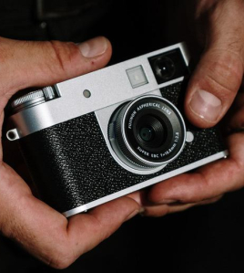 Fujifilm X half Digital Camera Silver – Retro Compact Camera Bundle with Free Accessories Kit for Street &amp; Travel Photography