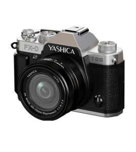 Yashica FX-D 100 13MP 4K Ultra HD Digital Film Simulation Camera Black/Silver – Retro Style Compact Camera