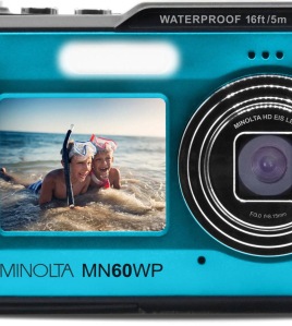 Minolta MN60WP 48MP 4K Ultra HD Wi-Fi Waterproof Digital Camera – Dual LCD Screen Rugged Compact Camera