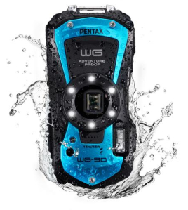 Ricoh Pentax WG-90 All-Weather Compact Digital Camera – Waterproof 16MP Rugged Camera with 5x Zoom