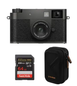 Fujifilm X half Digital Camera – Charcoal Silver Bundle with Free Accessories Kit