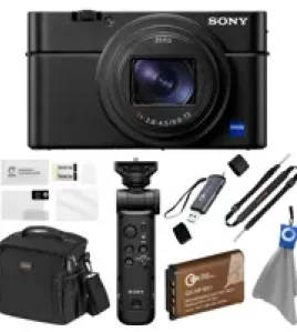 Sony Cyber-shot DSC-RX100 VII Digital Camera with GP-VPT3 Shooting Grip &amp; Tripod Kit