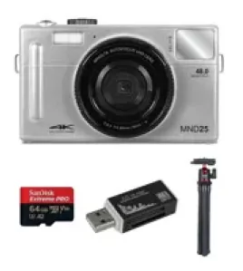 Minolta MND25 48MP 4K Ultra HD Wi-Fi Digital Camera with 3.0” LCD Screen + Camera Bag Bundle