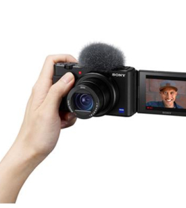 Sony ZV-1 Digital Camera Black Bundle with GP-VPT3 Shooting Grip, Camera Bag, Battery &amp; Accessories