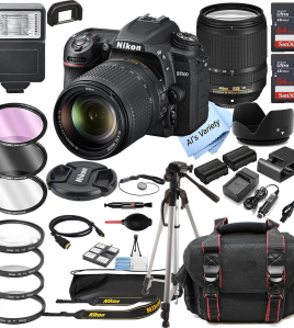 Nikon D7500 DX-Format DSLR Camera (Black) with Value Accessory Bundle – 20.9MP DSLR with 4K UHD Video