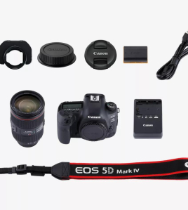Canon EOS 5D Mark IV DSLR Camera with EF 24-105mm f/4L IS II USM Lens &amp; Free PC Accessory Bundle – 30.4MP Full-Frame Professional Camera