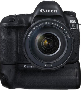 Canon EOS 5D Mark IV DSLR Camera with Canon Log, BG-E20 Battery Grip &amp; Free Accessory Bundle – 30.4MP Full-Frame Professional 4K Camera