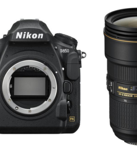 Nikon D850 DSLR Camera with AF-S NIKKOR 24-70mm f/2.8E ED VR Lens &amp; Professional Accessories Kit – 45.7MP Full-Frame Photography Bundle