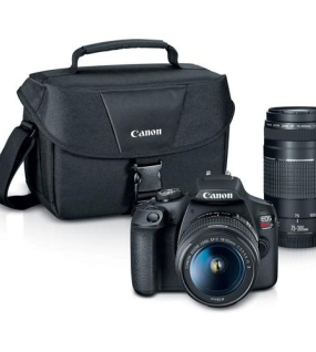 Canon EOS Rebel T7 DSLR Camera with EF-S 18-55mm IS II & EF 75-300mm III Lens Kit – 24.1MP APS-C, Wi-Fi, Full HD Video