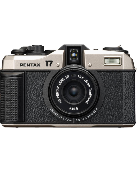 Pentax 17 Half-Frame 35mm Film Camera Dark Silver Bundle with Film Pack