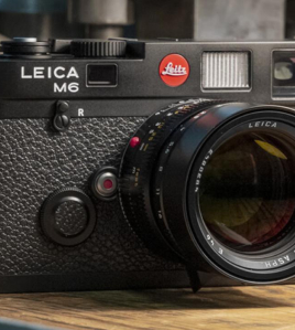 Leica M6 35mm Film Rangefinder Camera Black with 50mm f/1.4 Summilux-M Silver Lens