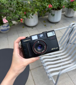 Yashica MF-2 Super DX 35mm Film Camera – Black Compact Point-and-Shoot Camera