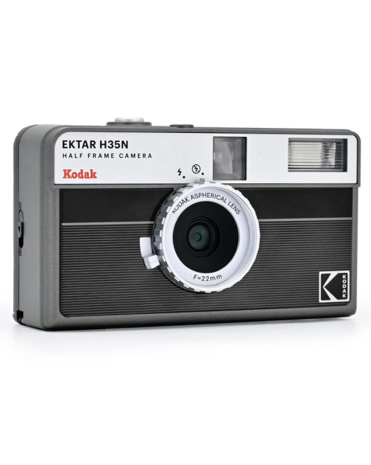 Kodak EKTAR H35N Half Frame 35mm Film Camera – Striped Black with Start Shooting Kit