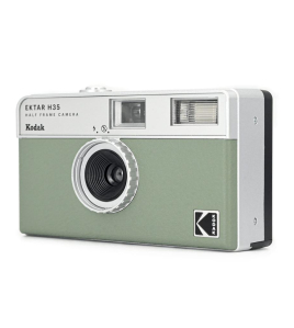 Kodak EKTAR H35 Half Frame 35mm Film Camera – Sage Bundle with Kodacolor Gold Film
