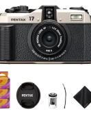 Pentax 17 Half-Frame 35mm Film Camera – Dark Silver Bundle with Film Pack Starter Kit