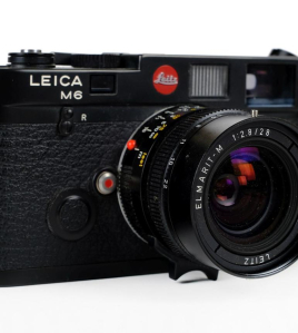 Leica M6 35mm Film Rangefinder Camera Black with 28mm f/2.8 Elmarit-M Lens