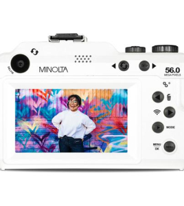 Minolta MND65 56MP 4K Ultra HD Wi-Fi Selfie Shot Digital Camera – Compact Digital Camera with Dual Lens &amp; Zoom