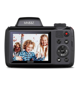 Minolta MN53Z 16MP Full HD Digital Camera with 53x Optical Zoom, Wi-Fi – Red Super Zoom Travel Camera